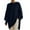 Navy, variant on Women's Oversized Poncho Style Sweater, Elegant Dropped Shoulder Knit Top, Soft Luxurious Crewneck Pullover, Cozy Cape Like Design, Loose Fit Tunic, Fall Winter Comfort Wear Beige L