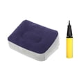 thumbnail image 2 of MERIGLARE Foldable Inflatable Foot Rest with Inflator Comfortable for Office Flights Gray Gray Blue, 2 of 9