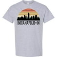 thumbnail image 3 of Inktastic Indianapolis Indiana Skyline Retro T-Shirt, 3 of 5