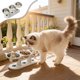 thumbnail image 1 of Soporte de madera para comederos de mascotas con cuencos inclinados: comedero elevado para gatos y perros, base de madera maciza antideslizante para una fácil limpieza., 1 of 6