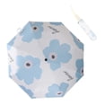 thumbnail image 2 of Flower Pattern Folding Umbrella UV Protection Foldable Rain Shine Dual Use Sun Umbrella for Travelling Sky Blue, 2 of 10