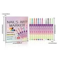 thumbnail image 2 of 12 Colors Nail Art Pens Set, 0.7 MM Nail Polish Pens Set, 3D Nail Polish Pens Quick-Drying Acrylic Paint Markers, Dotting Liner Brush for DIY Nail Design, Home & Salon Manicure Tools, 2 of 9