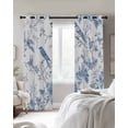 thumbnail image 3 of White Blue Spring Floral Blackout Curtains 84 Inches Long for Bedroom, Summer Birds Botanical Thermal Insulated Room Darkening Black Out Window Curtain Panels Grommet Drapes for Living Room, 3 of 8