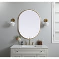 thumbnail image 2 of Metal Frame Oval Mirror 30x40 Inch in Brass, 2 of 3