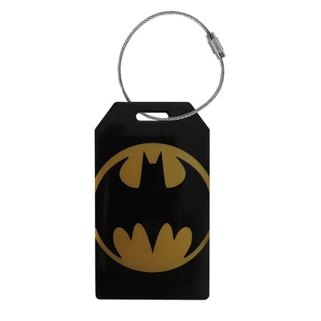 MyPartyShirt Batman Logo Aluminum Bag Tag DC Comics Bruce Wayne Gotham Dark Knight Batgirl