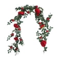 thumbnail image 2 of Guirnalda de Enredaderas de Rosas Artificiales de 180 cm, Decoración Colgante de Flores Falsas con Hojas Verdes para Bodas, Jardines, Uso en Interiores y Exteriores, 2 of 6
