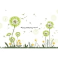 thumbnail image 3 of Adhesivos de pared con diseño floral y diente de león con cita inspiradora, 3 of 3