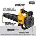 thumbnail image 1 of DEWALT 20V MAX XR Leaf Blower, Cordless, Handheld, 125-MPH, 450-CFM, Tool Only (DCBL722B), 1 of 9