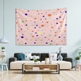 thumbnail image 5 of Pink Polka Dots Tapestry Wall Hanging Tapestries Happy Colorful Hippie Psychedelic Art Polyester Carpet Wall Decorative for Living Room Bedroom 60x51inch Home Decor Gifts, 5 of 7