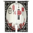 thumbnail image 3 of Lantern Plum Blossom Retro Gauze Curtains For Children's Bedroom Kitchen Screen For Living Room Holiday r Voile Curtain, 3 of 7