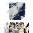 thumbnail image 5 of Cloth Napkins 1 Piece - 20x20 Inches, Marble Navy Blue Washable Reusable Table Napkins, Abstract Gold White Brick Stone Motif Soft & Absortbent Dining Napkin for Party Wedding Hotel Restaurant, 5 of 8