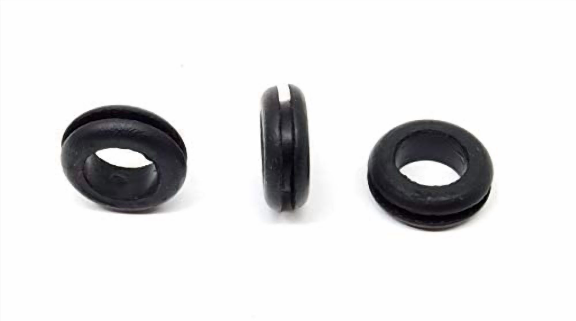 Pkg of 24 - Black Buna-N Rubber Push-in Mil-Spec Grommet - Inner Diameter 1/2", Outer Diameter 1 1/16", Fits Panel Hole 13/16", Fits Panel Thickness 1/4"
