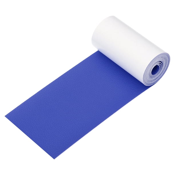 Cinta de parches de cuero Uxcell para muebles, kit de reparación de cuero autoadhesivo de vinilo de 3.2 x 61 pulgadas, azul oscuro