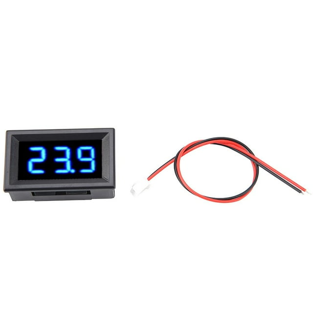 Herwey Waterproof Digital Voltmeter Two Wire DC2.5-30V 0.56in LED Display Voltage Meter