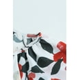 thumbnail image 4 of POGLIP Chemise à Manches Courtes à Volants à Imprimé Floral Blanc pour Femmes, 4 of 6