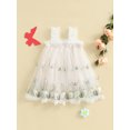 thumbnail image 4 of Baby Toddler Girls Summer Romper Dress 6 12 18 24 Months Sleeveless Suspender Butterfly Embroidery Tulle Bodysuit, 4 of 9