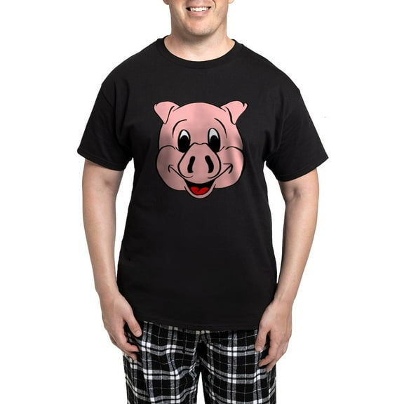 CafePress - Pig Face Men's Dark Pajamas - Men's Dark Loose Fit Cotton Pajama Set