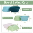 thumbnail image 6 of 24Pack Silicone Muffin Cups, Reusable Cupcake Liners Molds for Baking, 3 Shapes Lunch Box Bento Dividers-Round, Square, and Rectangular (Neutral Colors, Regular Size), 6 of 10