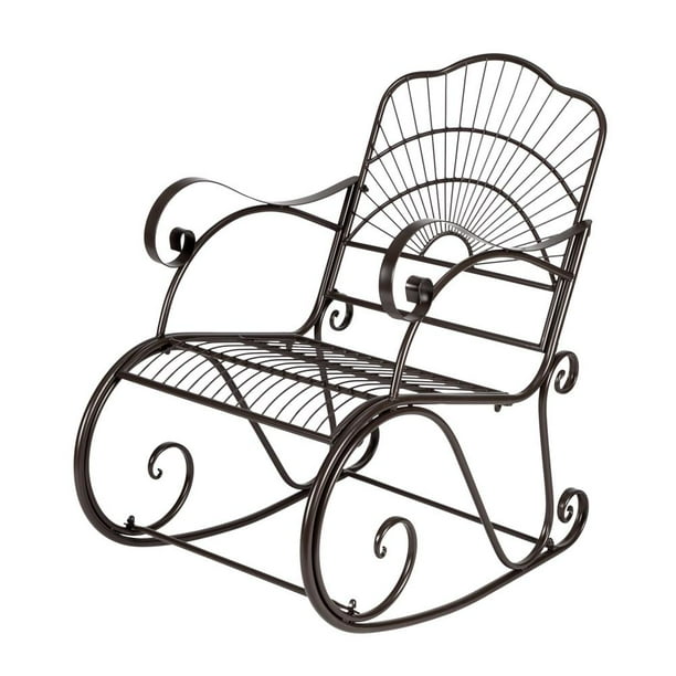 Ktaxon Paint Sun Shape Outdoor Garden Single Iron Art Rocking Chair Black Com Ktaxon Paint Sun Shape Outdoor Garden, Best Black Paint For Outdoor Metal Furniture