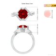 thumbnail image 5 of ANGARA Lab Grown 2.1 Ct Solitaire Ruby Bypass Promise Ring with Lab Diamond Accents for Women in 14K White Gold (Size-8mm) | July Birthstone, Anniversary, Jewelry Gift for Women | Lab-Grown Ruby Ring, 5 of 8