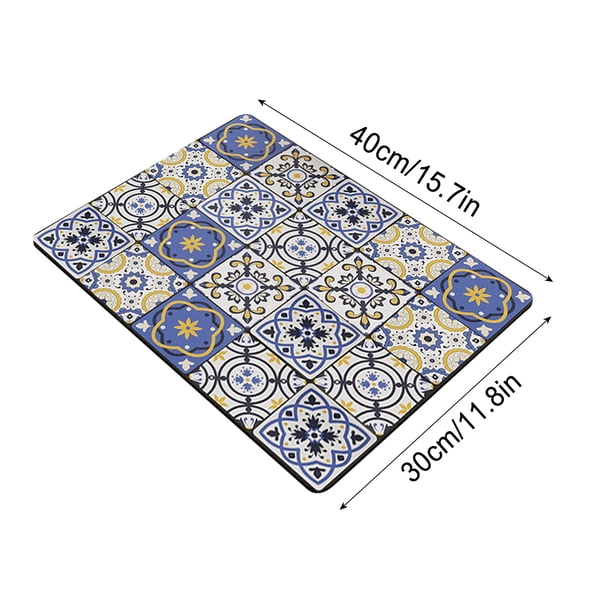 Pisexur Batería de cocina Alfombrilla de drenaje para cocina, alfombrilla aislante sin lavado, alfombrilla antideslizante para comidas, alfombrilla para cuencos y sec para la cocina del hogar