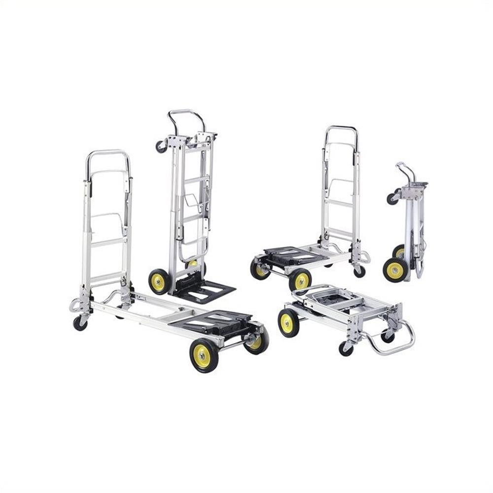 Safco, HideAway Convertible Hand Truck, 1 Each, Silver