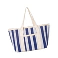 thumbnail image 4 of Bolso tote a rayas, bolso de mano elegante para la oficina, bolso de hombro para mujer, bolso de playa Azul, 4 of 8