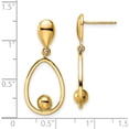 thumbnail image 4 of 14K Yellow Gold Polished Teardrop Dangle Post Earrings (31.3 X 13.25) Made In Turkey ye1933, 4 of 6