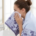 thumbnail image 5 of REGALWOVEN 2 Pack Pure Cotton Hand Towels with Rose Jacquard, Soft Absorbent Quick Dry Towel Set for Bathroom, Kitchen, Spa, Gym Blue 29" x 13", 5 of 7