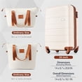 thumbnail image 2 of 20-Inch Carry-On Luggage with Expandable Travel Bag Set, ABS Hard Shell Two-piece Suitcase Set, Suitcases with Wheels, Hard Shell Travel Luggage with TSA Lock for Women and Man, 2 of 9