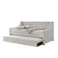 thumbnail image 2 of Fabric Twin Size Daybed with Button Tufted Back and Sloped Arms,Light Gray, 2 of 5