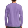 thumbnail image 4 of WTOBBY Men's Round Neck Raglan Long Sleeve T-Shirt Top Casual Everyday Shirt for Men in Comfortable Lightweight Design,Light Purple 2XL, 4 of 6