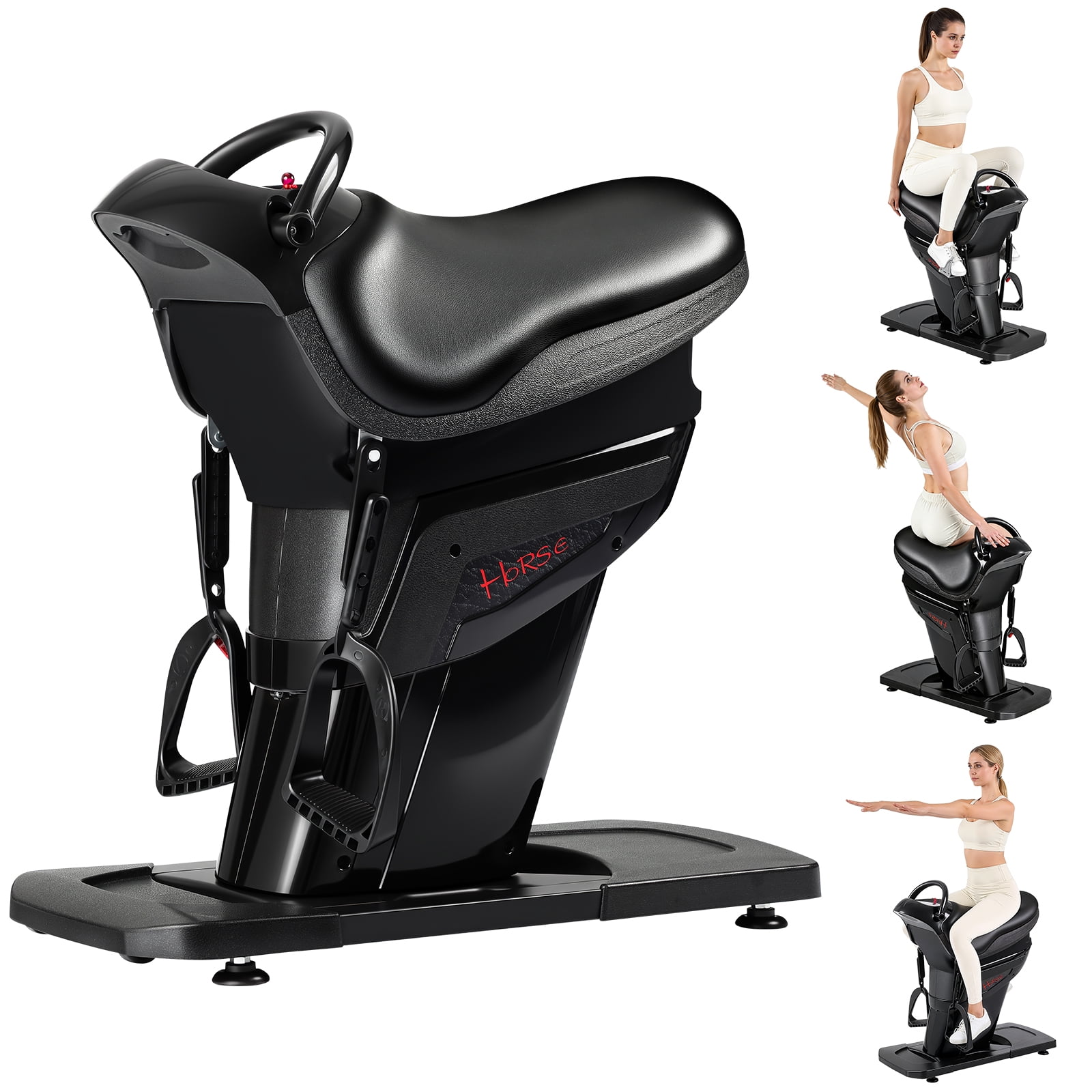 Electric Horse Riding Machine, Abdominal Exercise Machine for Home Gym, 3D 8-Figure Motion Core Strengthening Fitness Equipment, 20 Speed Levels with LCD Display, 771Lbs Capacity