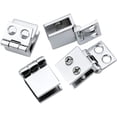 thumbnail image 2 of 4 Piezas Bisagra para Puerta de Vidrio, Bisagra de Clip para Muebles de Cocina, Escaparate, Ducha, Soporte de Cobre de 0 Grados para Ángulo de Apertura de Puerta de Armario, para Espesor de Vidrio de 5 mm a 8 mm BRI  Rojo Verde, 2 of 5