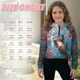 thumbnail image 7 of Xoenoiee Cherry Blossom Otter Print Girls Half Zip Hoodies Fleece Pullover Sweatshirt Long Sleeve Winter Clothes with Pocket for Kids Teens, 11-12 Years, 7 of 7