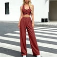 thumbnail image 3 of Women's 2 Piece Sleeveless V Neck Button Down Blazer and Pants Summer Elegant Work Business Office Suit Set, 3 of 7