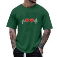 thumbnail image 1 of Tops para hombre, blusas y camisas de manga corta con cuello redondo para hombre, camisetas casuales con estampado de moda para hombre, blusa de manga corta, blusa de poliéster para hombre., 1 of 4