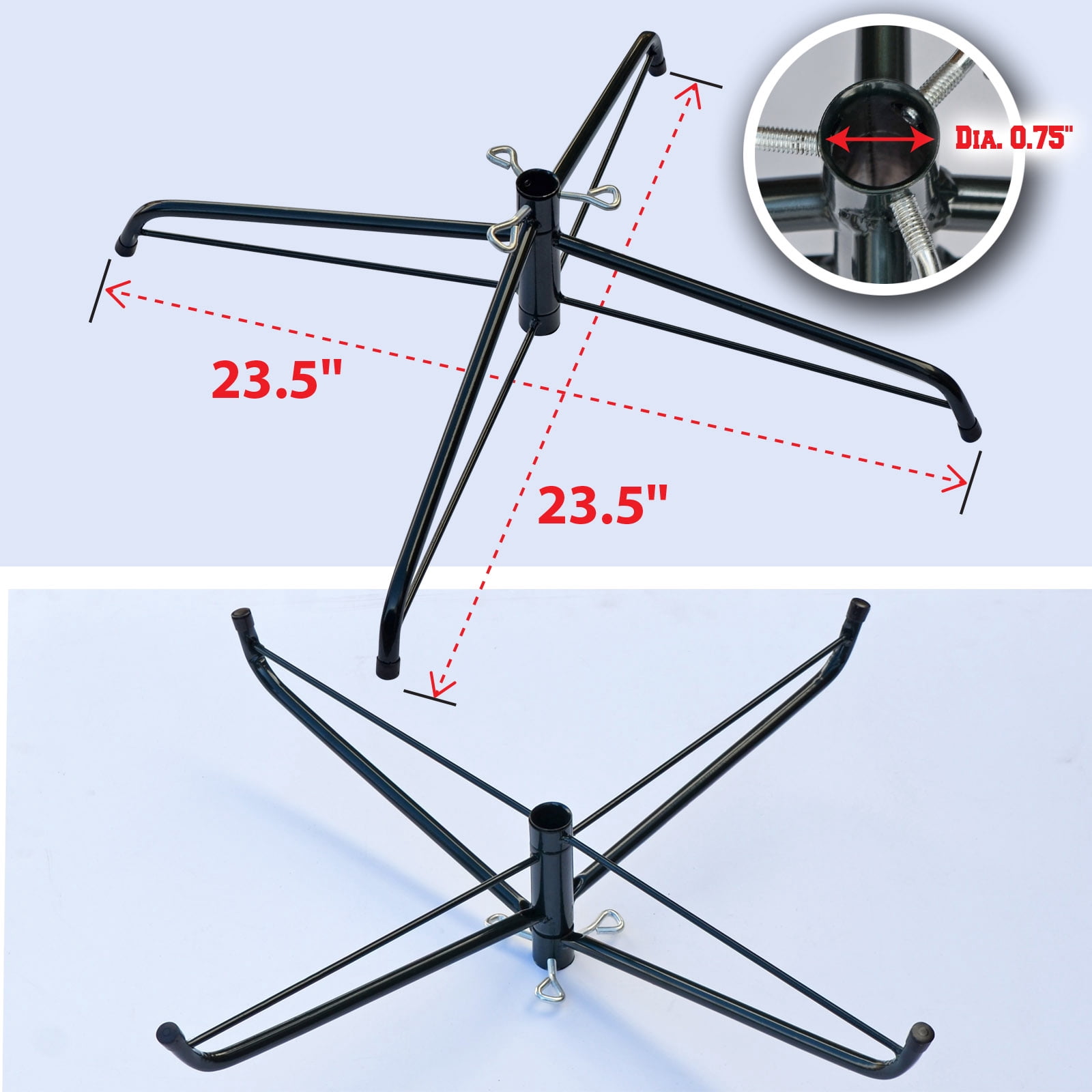 Sunrise Steel Base Metal Stand for 5/6/7/7.5ft Christmas Tree Xmas Decor (Green, for 7.5ft Tree)