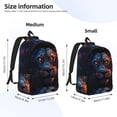 thumbnail image 2 of Disketp Forest Cool Lion print Canvas Backpack Lightweight Travel Daypack Student Rucksack Laptop Backpack-, 2 of 5