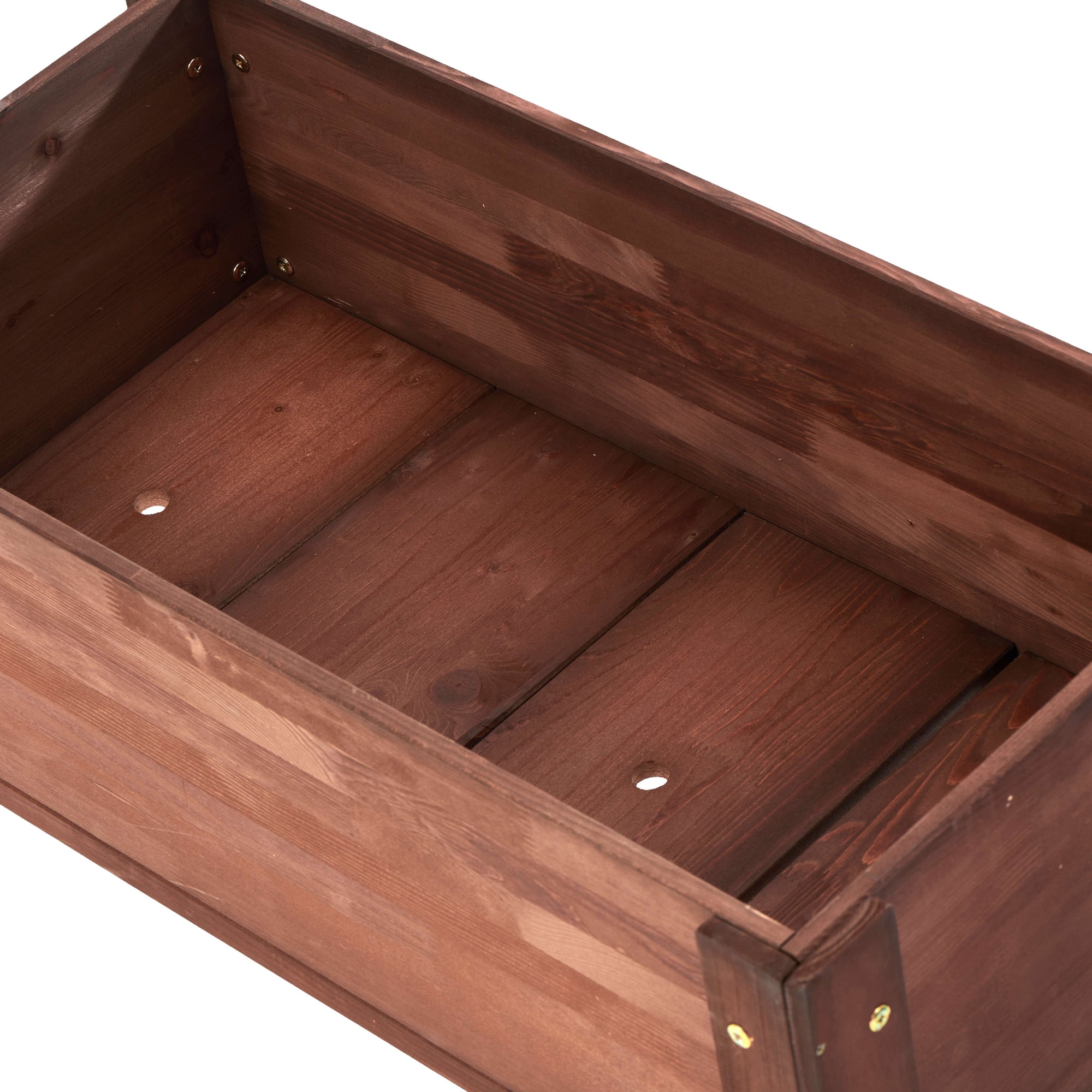 Jopath Brown Raised Garden Bed with Legs, Elevated Wooden Planter Box for Outdoor Plants Flowers Fruits Vegetable Herb Growing(31"x31"x16")