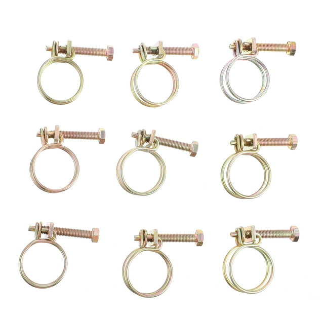 20 Pcs Adjustable Stainless Water Oil Tube Hose Clamps for Flexible Hose Pipe