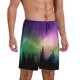 thumbnail image 2 of Balery Northern Lights Pantalones cortos de pijama de punto de algodón para hombre con cinturilla y bolsillos-XX-Large, 2 of 6