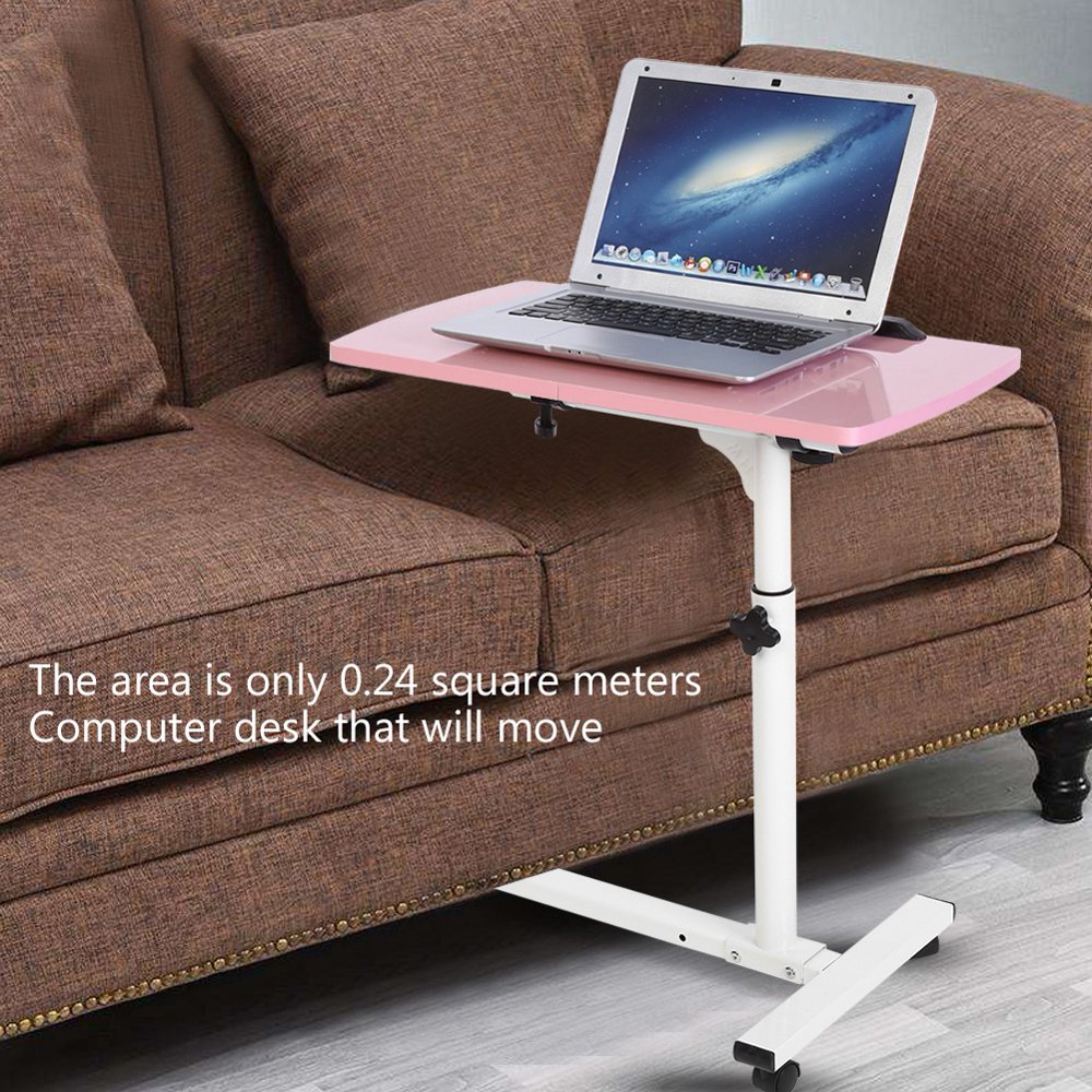 WALFRONT Portable Multifunctional Removable Laptop Desk with Wheels Bed