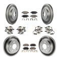 thumbnail image 1 of Transit Auto Front Rear Hub Bearing Assembly Coated Disc Brake Rotor and Ceramic Pad Kit (10Pc) for Car Pontiac G5 with Drum Brakes 5 Lug Wheels Left Right Side (Driver Passenger) KBB-112573, 1 of 11