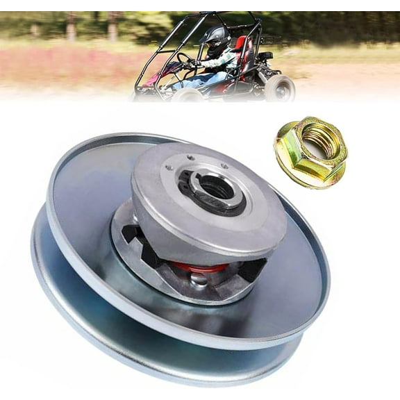 KT196 Go Kart Clutch Driven Pulley 16mm Bore for Coleman Minibike 16mm Drive Shaft 30 Series Torque Converter with Mounting Lock Nut (Only for 16mm Coleman Models)