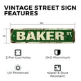 thumbnail image 2 of BAKER Vintage Style Rustic Street Sign – Childrens Name Room Sign Retro Decorative Wall Sign for Home, Bar, Garage, or Outdoor Use | 4" X 18" Aluminum Metal Road Sign, 2 of 6