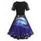 thumbnail image 2 of Vestido Talla Extra Estampado Reno Cruzado Luna Rosegal  Vestidos Estampados Tallas Grandes, 2 of 5