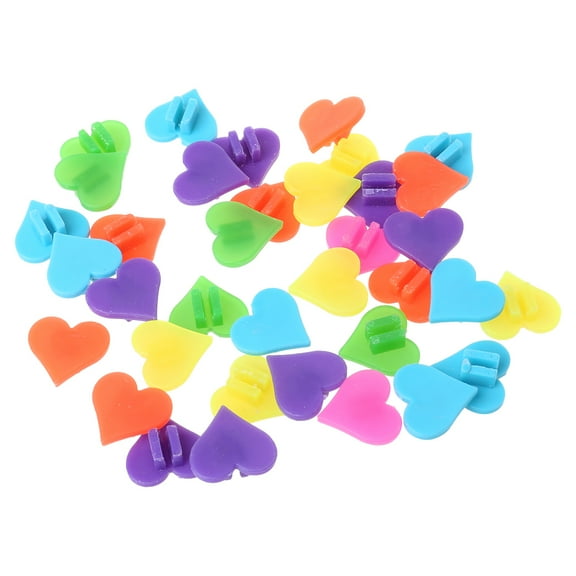 1 Bag Bicycle Spoke Beads Decoration Colorful Heart Shape Kids Bike Wheel Clip