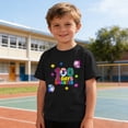 thumbnail image 6 of Riecok 100th Day of School Shirts Crewneck Celebration Tees Funny Colorful Printed Trendy Short Sleeve Tops, 6 of 8