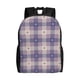 thumbnail image 1 of Fotbe Purple Floral Gingham Check Plaid Mochila de Viaje para Laptop, Mochila Ejecutiva Delgada y Resistente 15.6", 1 of 8